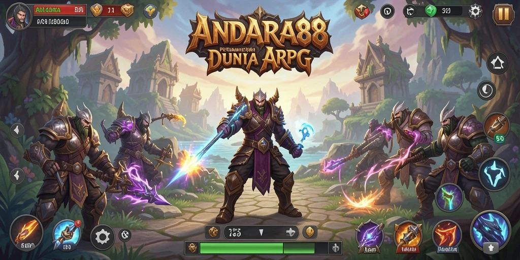 Tampilan aksi seru dalam gameplay ARPG ANDARA88.
