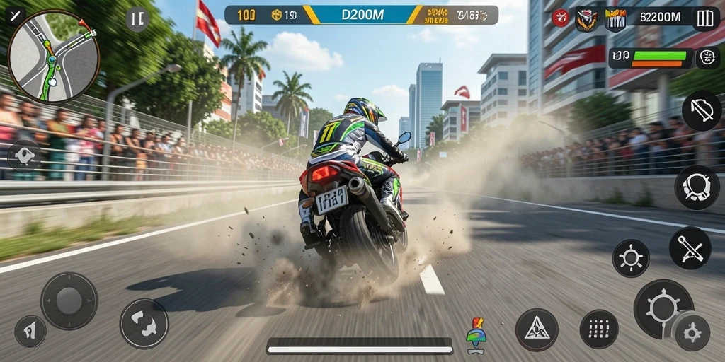 Gameplay seru D200M dengan grafik yang menawan.