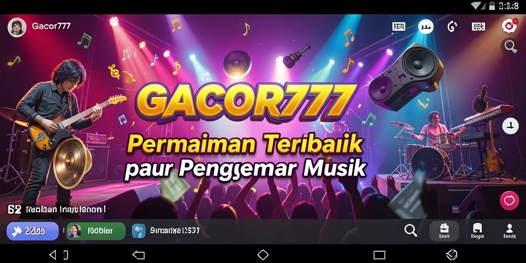 Tangkapan layar GACOR777 menampilkan gameplay seru dengan berbagai pilihan lagu.
