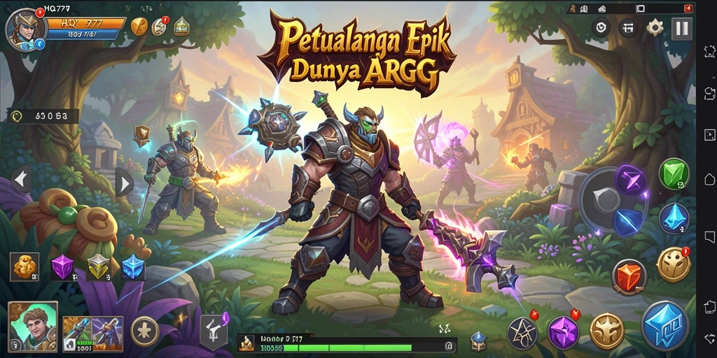 Tampilan menarik dari gameplay ARPG HQ777 yang penuh aksi.
