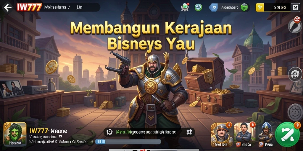 Gameplay IW777 menunjukkan pengelolaan bisnis yang seru dan interaktif.