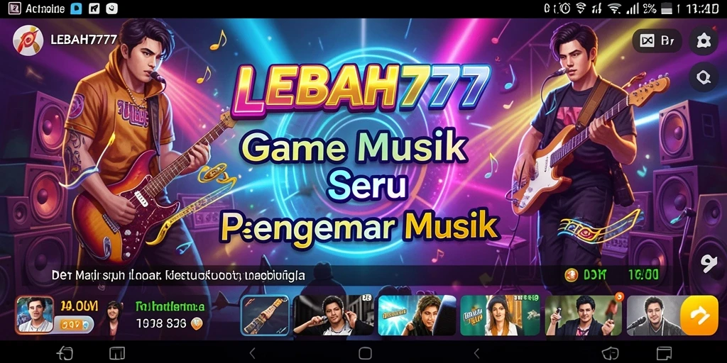Tampilan gameplay seru LEBAH777 dengan berbagai pilihan lagu.