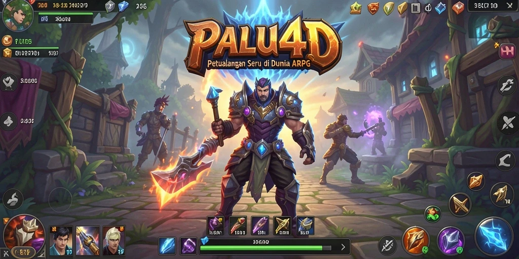 Tangkapan layar gameplay ARPG PALU4D dengan pertarungan mendebarkan.