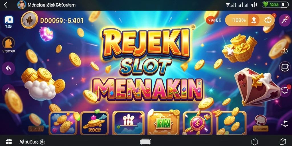 Tampilan gameplay Slot yang menarik dan berwarna-warni di REJEKI.
