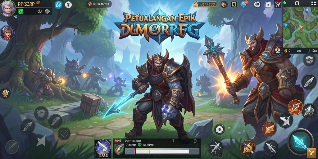 Tampilan gameplay MMORPG RP62RP yang mendebarkan dan penuh aksi.