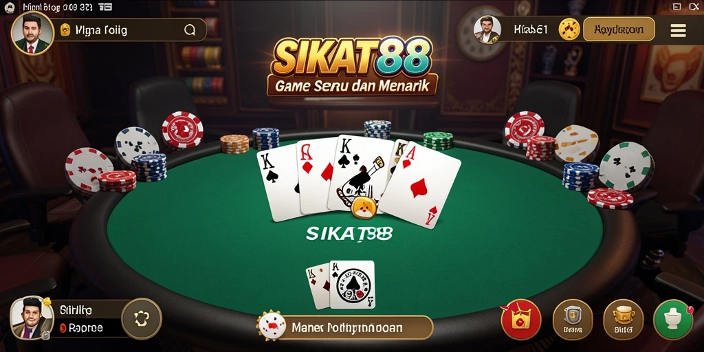 Tampilan gameplay menarik SIKAT88 saat bermain Poker.