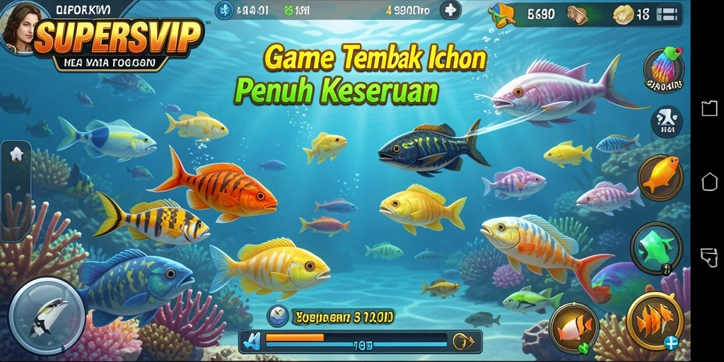 Gameplay menarik dari SUPERSVIP yang penuh aksi tembak ikan.