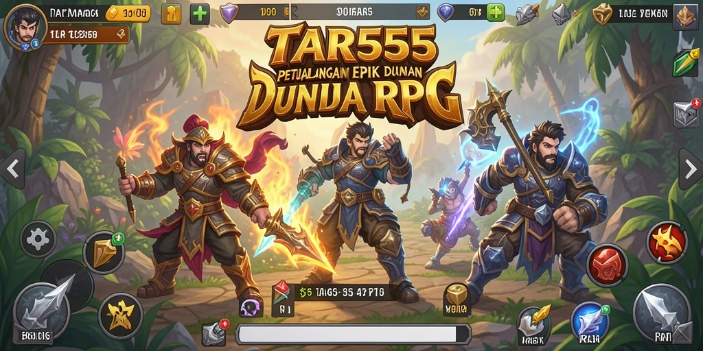 Tangkapan layar gameplay TAR555 menampilkan pertarungan epik antara karakter dan monster.