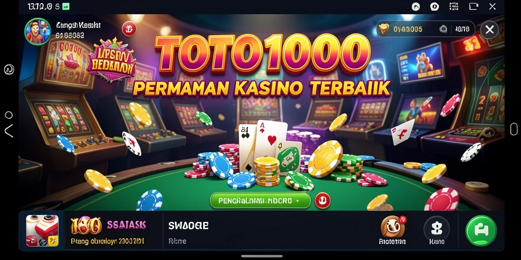 Tampilan menarik dari gameplay TOTO1000 yang seru dan interaktif.