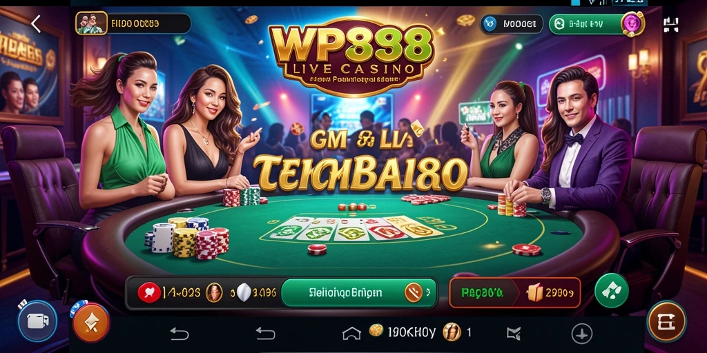 Tampilan seru gameplay WP888 saat bermain Live Casino.